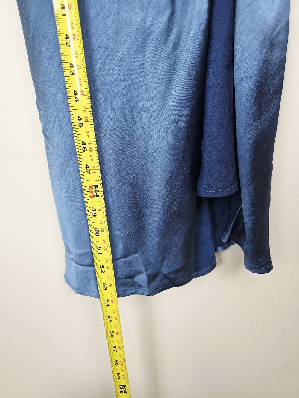 Lulus Exceptional Status Satin Halter Backless Blue Slip Midi Dress Sz Small NWT - Picture 9 of 14